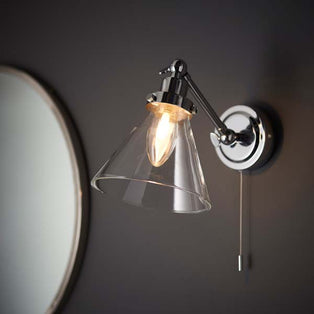 Faraday Polished Chrome IP44 Wall Light