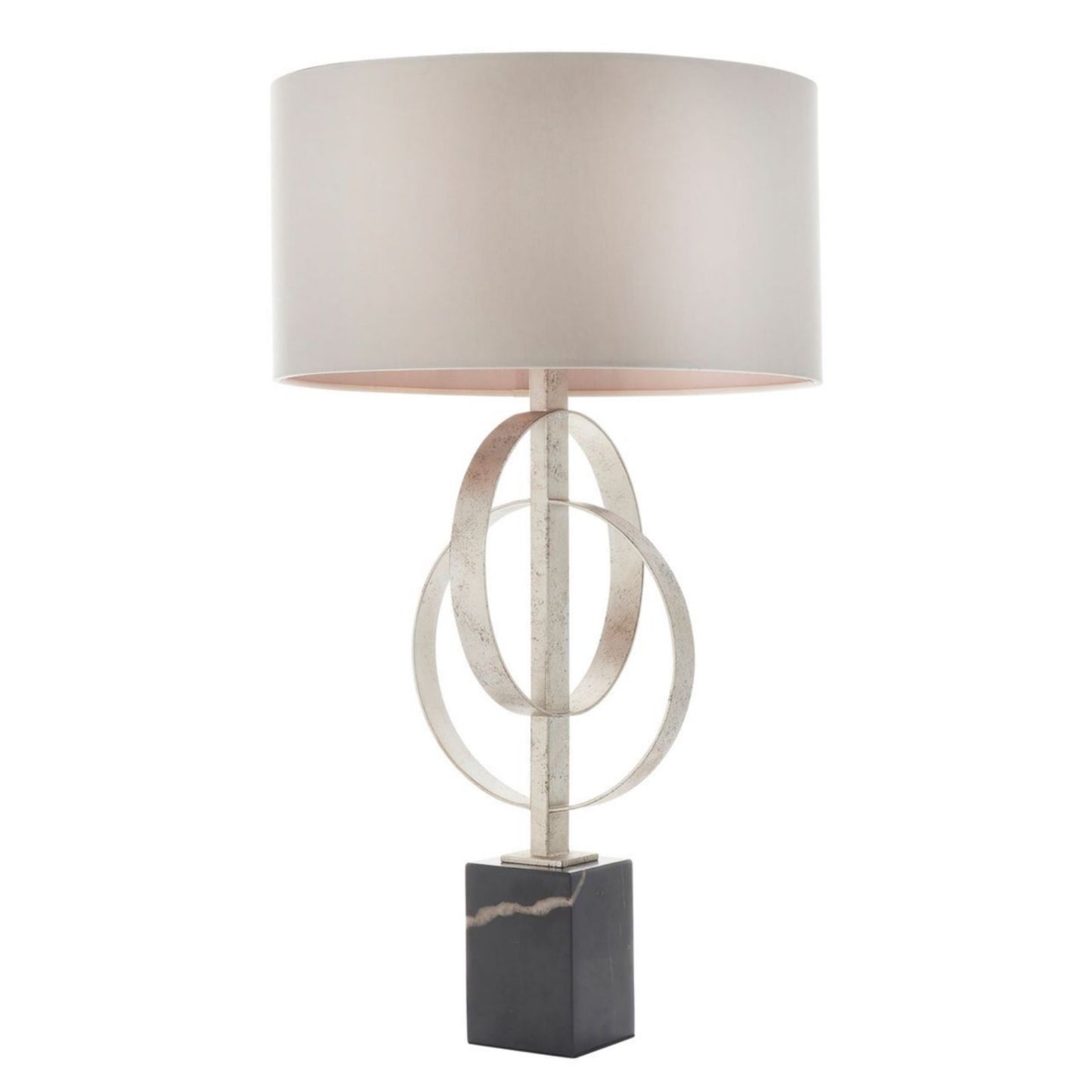 Serenity Antique Silver & Mink Table Lamp