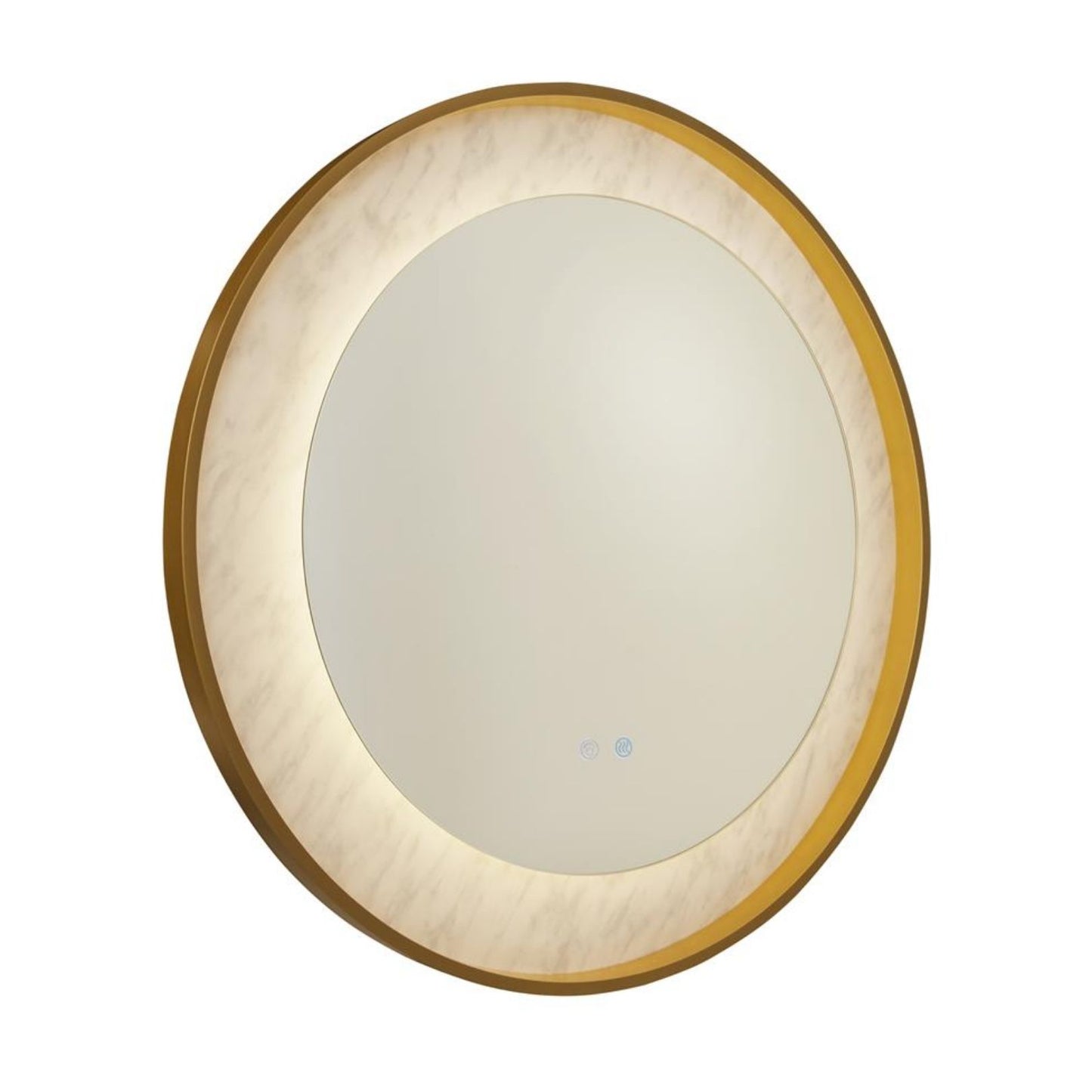 Luxo Gold & Marble Effect LED Mirror