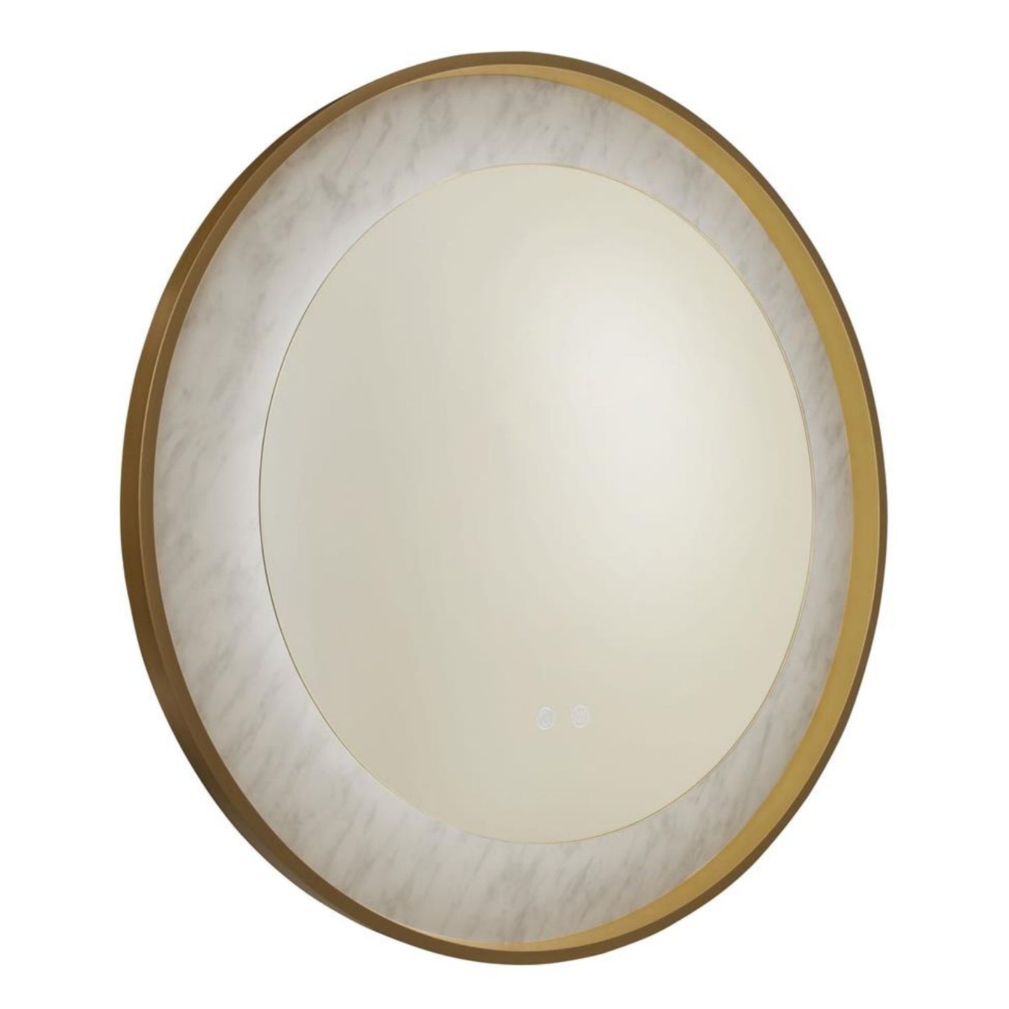 Luxo Gold & Marble Effect LED Mirror