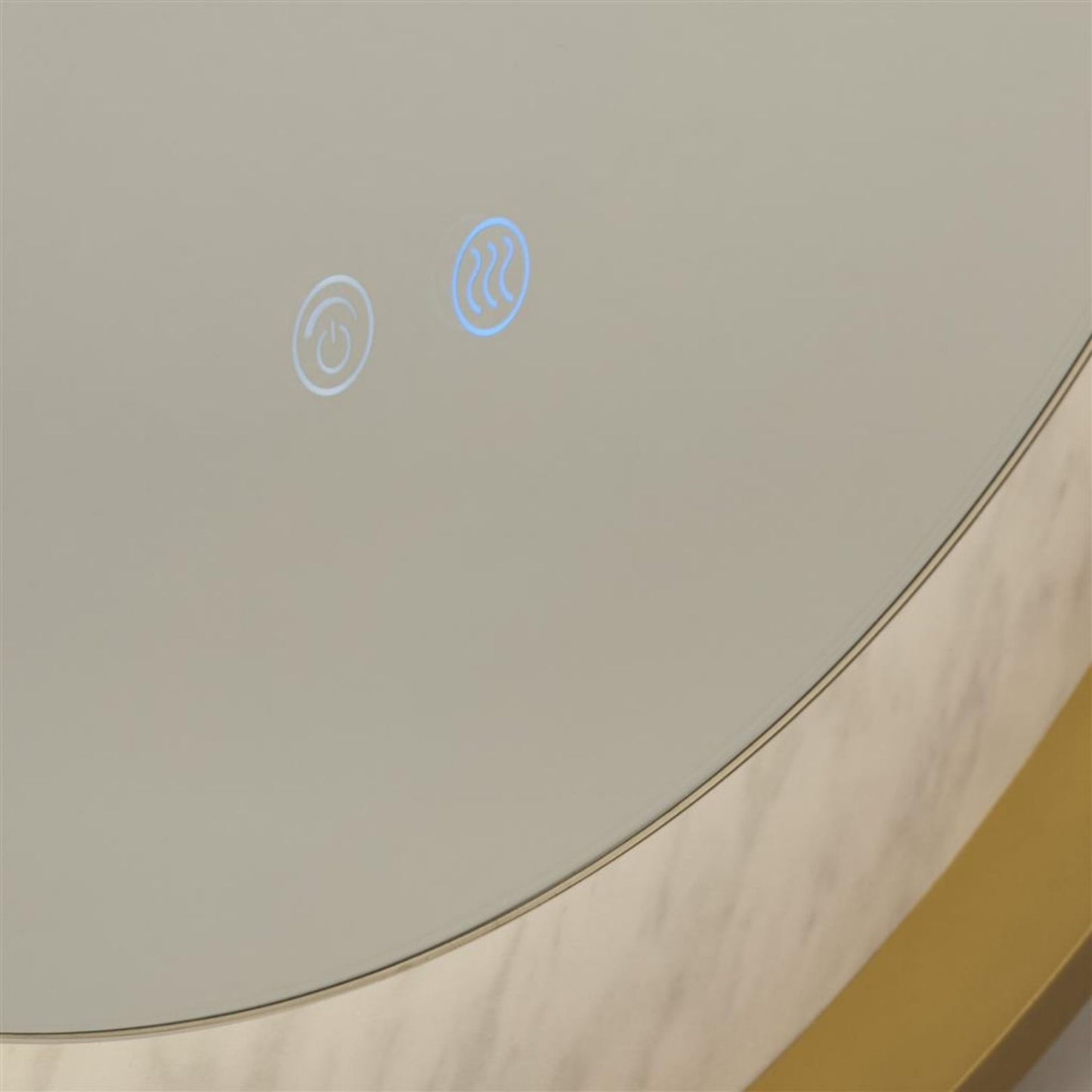 Luxo Gold & Marble Effect LED Mirror