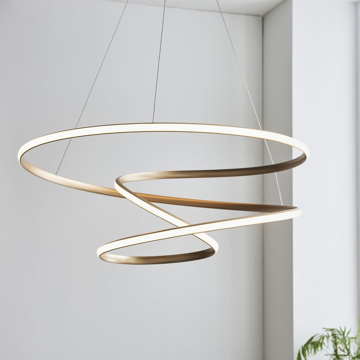 Twirl LED Gold Pendant Ceiling Light