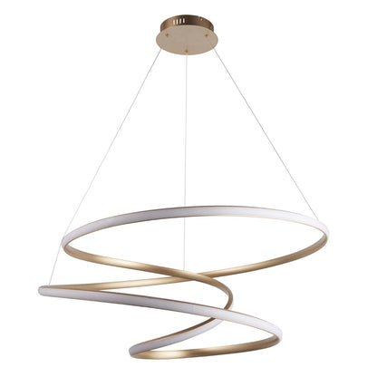 Twirl LED Gold Pendant Ceiling Light