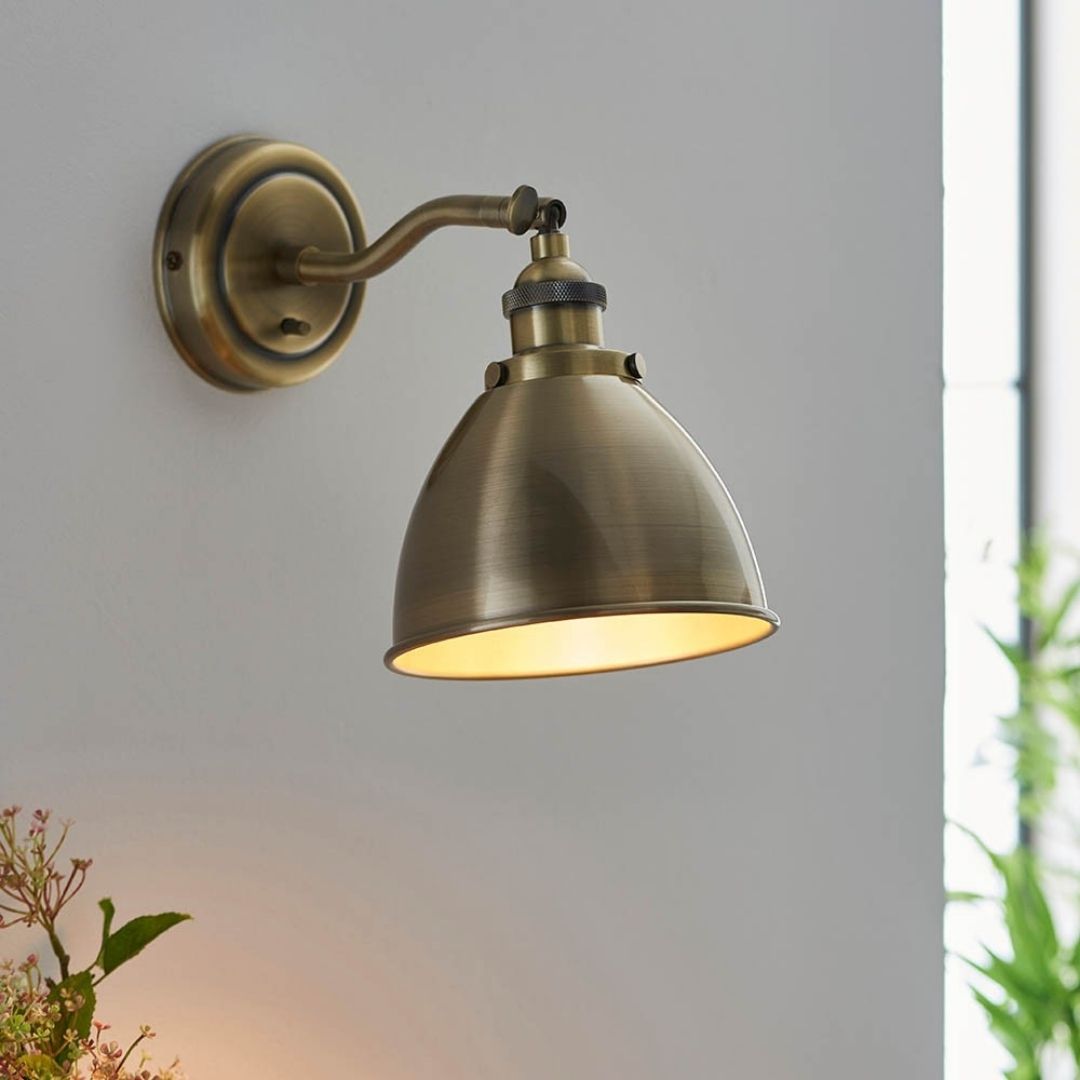 Franklin Antique Brass Wall Light