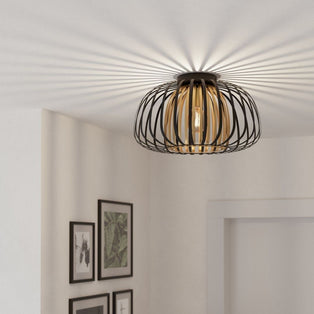 Encintos Black & Gold Flush Ceiling Light