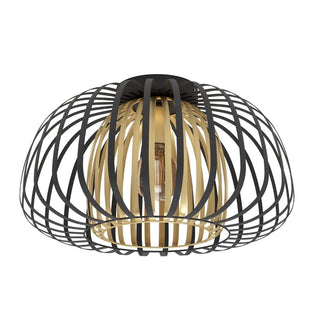 Encintos Black & Gold Flush Ceiling Light