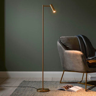 Dedicated Reader LED Gold Task Floor Lamp