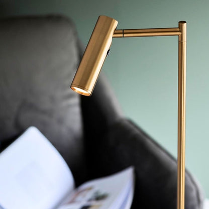 Dedicated Reader LED Gold Task Floor Lamp