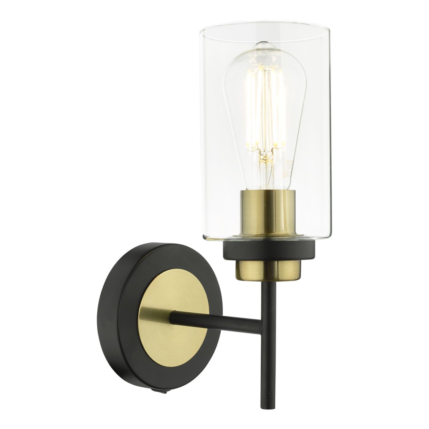 Abel Black & Gold Bathroom Wall Light