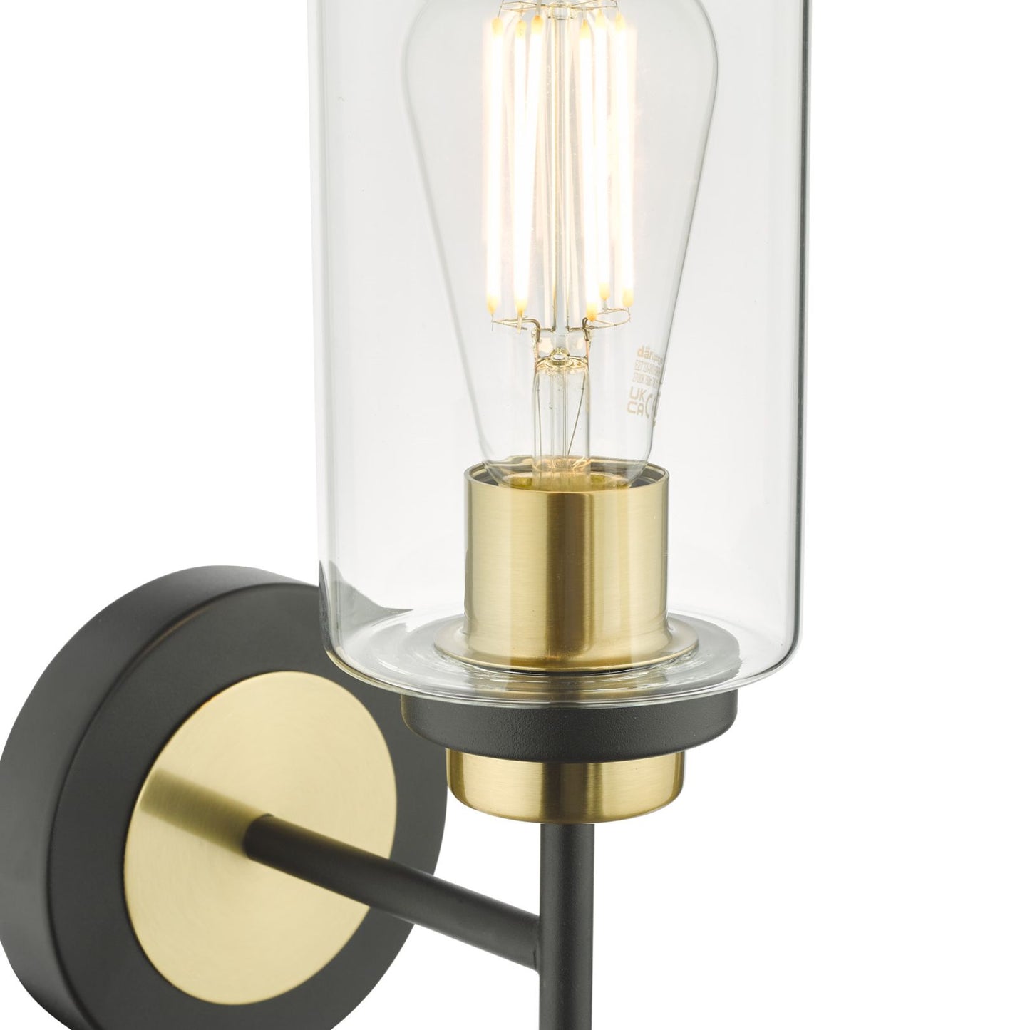 Abel Black & Gold Bathroom Wall Light