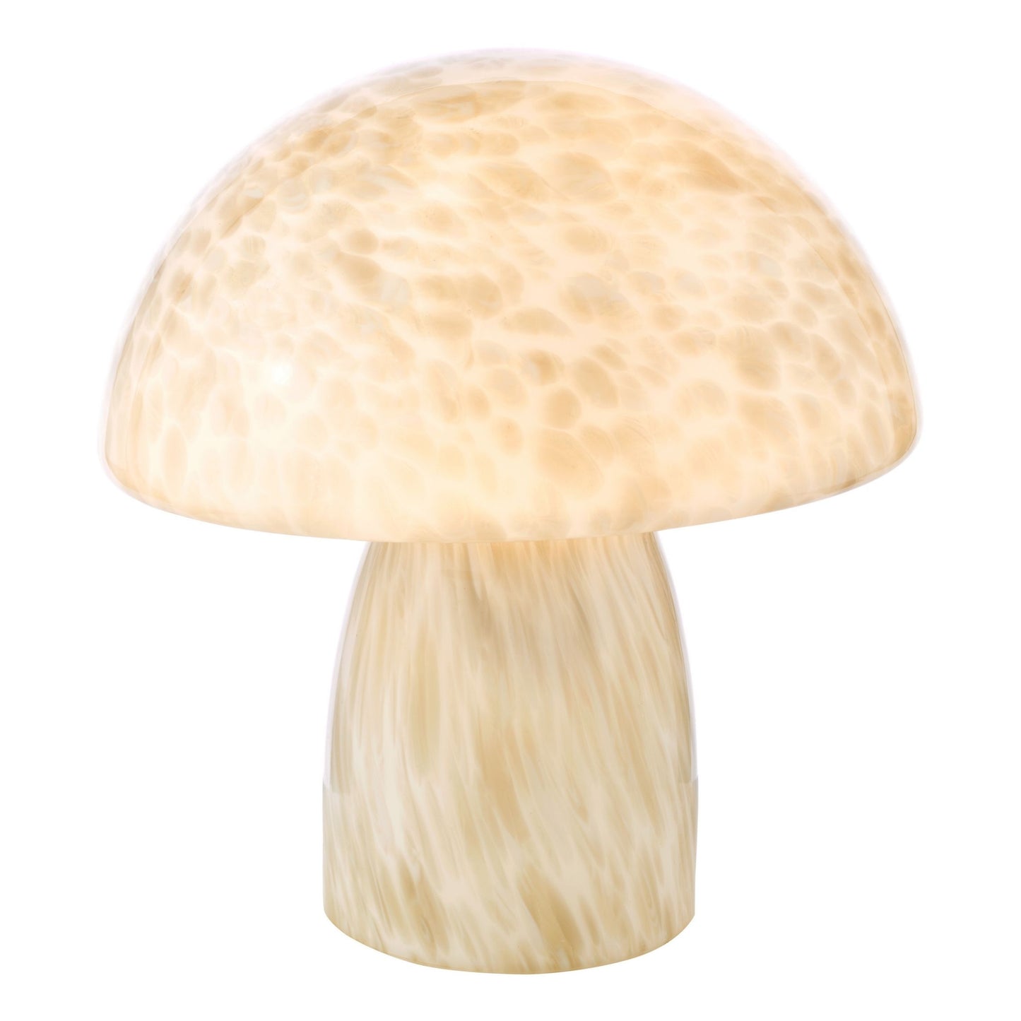 Addie Mushroom White Glass Table Lamp