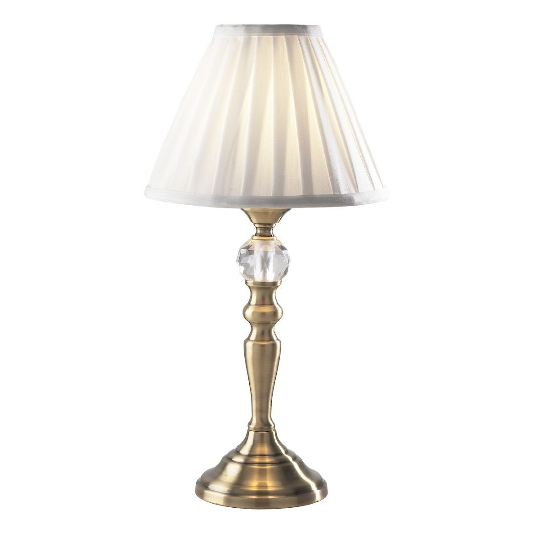 Beau Antique Brass Touch Table Lamp