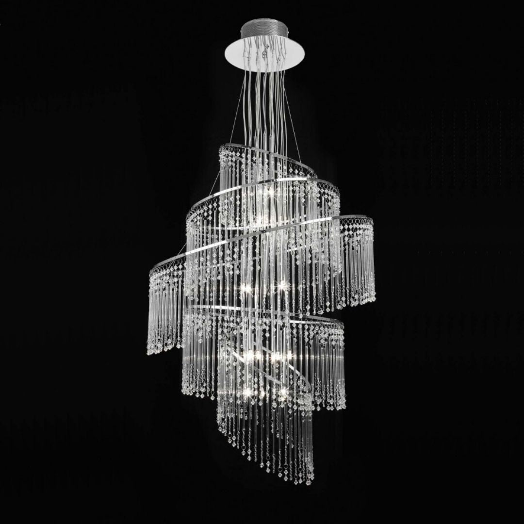 Camille 24 Light Silver Chandelier Pendant Ceiling Light