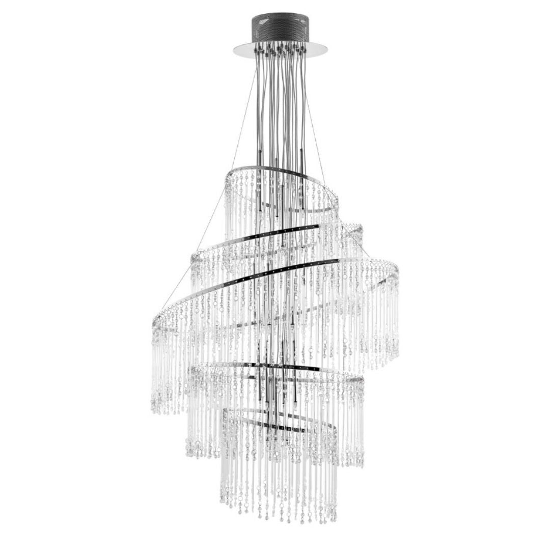 Camille 24 Light Silver Chandelier Pendant Ceiling Light