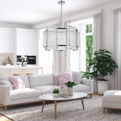 Giovanna 5 Light Chrome Ceiling Pendant