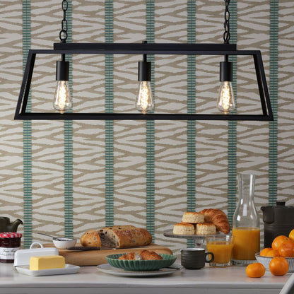 Charley 3 Light Matte Black Pendant Bar