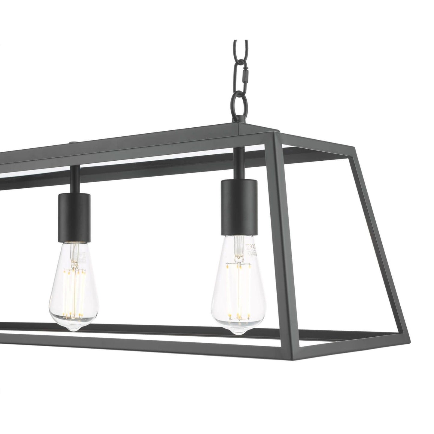 Charley 3 Light Matte Black Pendant Bar