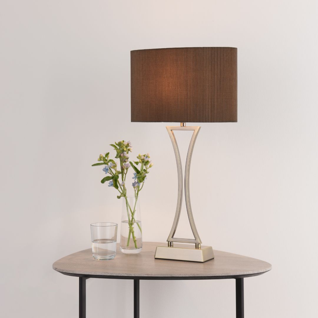 Corrina Antique Brass Touch Table Lamp