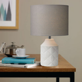 Luca Grey & White Ceramic Table Lamp