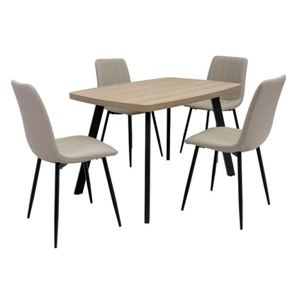 Dalton 1.2m 4 Seater Dining Set