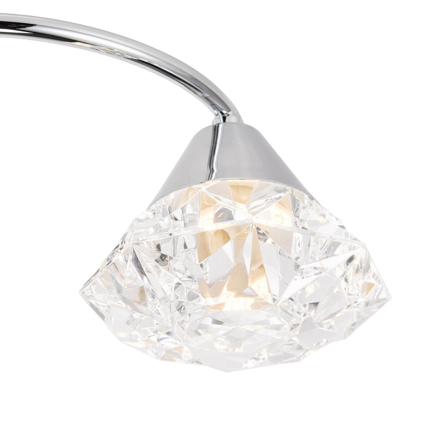 Dilys 3 Light Polished Chrome Semi Flush Ceiling Light