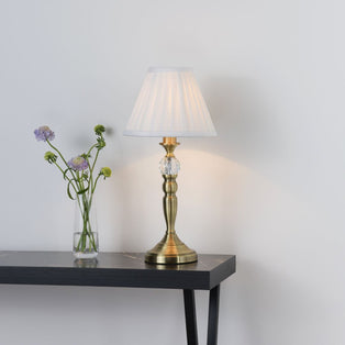 Edwina Antique Brass Touch Table Lamp