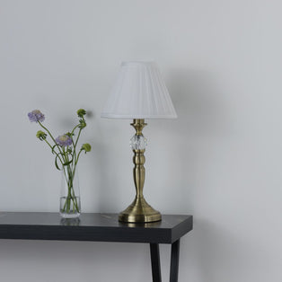 Edwina Antique Brass Touch Table Lamp