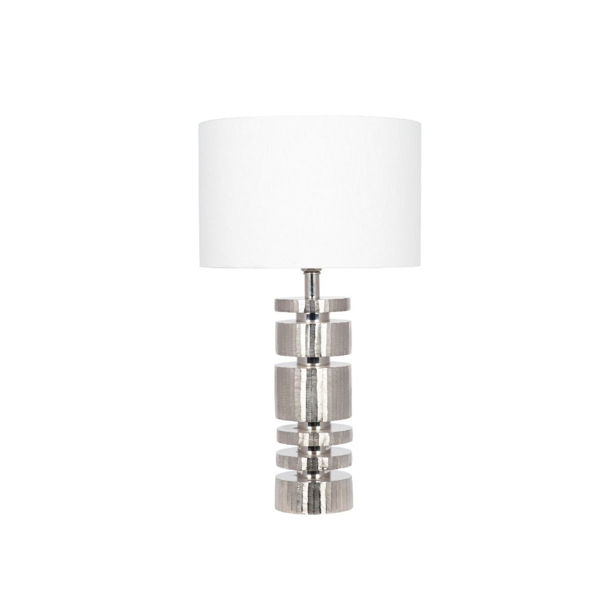 Elon Silver Stacked Cylinder Table Lamp