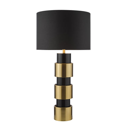 Elwyn Satin Gold & Black Table Lamp