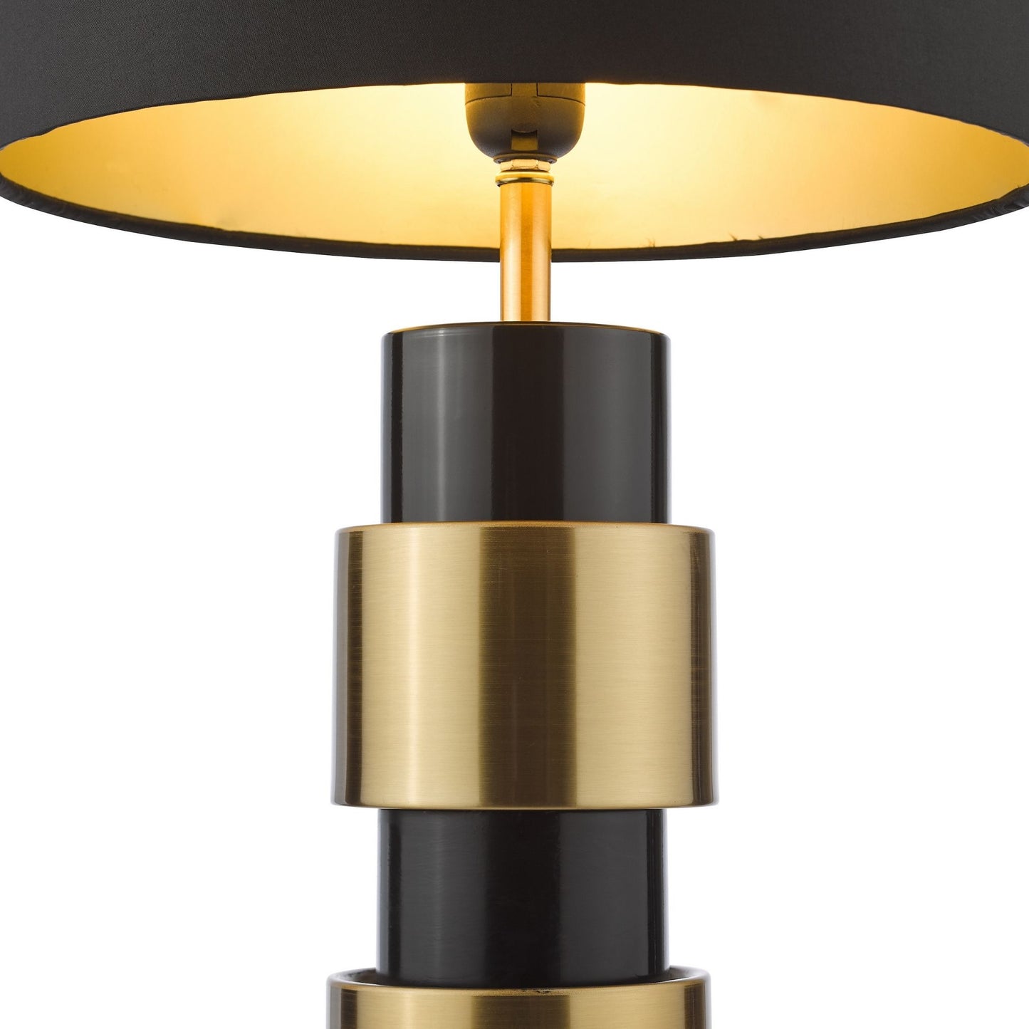 Elwyn Satin Gold & Black Table Lamp