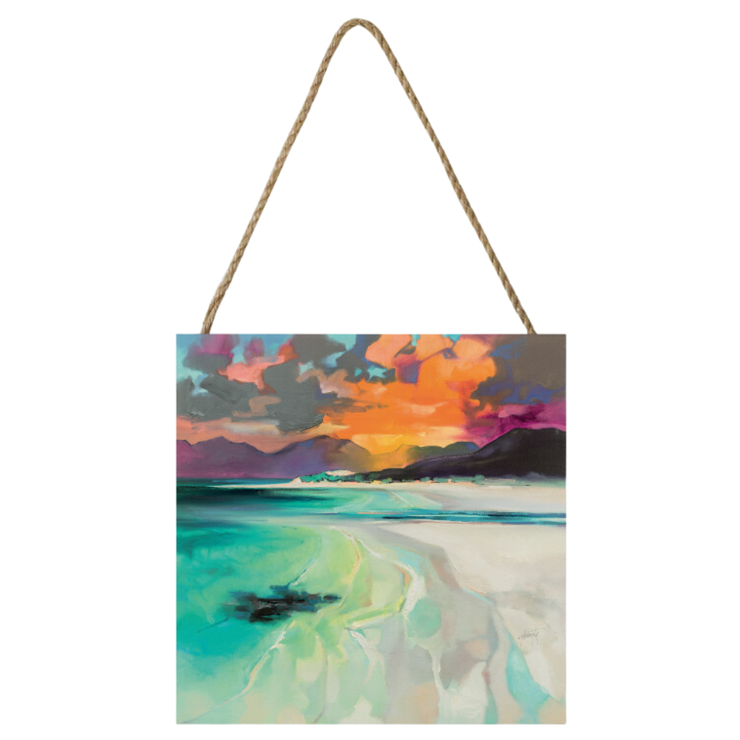 Seilebost Beach Small Wooden Hanging Block