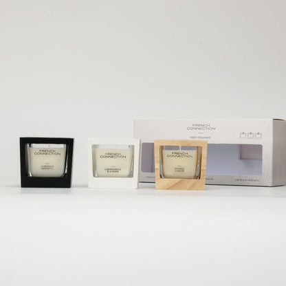 French Connection Set of 3 Small Mixed Scented Candles