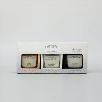 French Connection Set of 3 Small Mixed Scented Candles