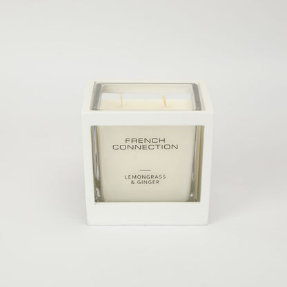 French Connection Large 4 Wick Scented Candle Lemongrass & Ginger