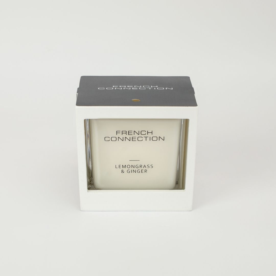 French Connection Large 4 Wick Scented Candle Lemongrass & Ginger