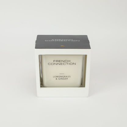 French Connection Large 4 Wick Scented Candle Lemongrass & Ginger