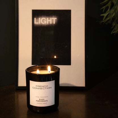 French Connection 1 Wick Scented Candle Black Pomegranate