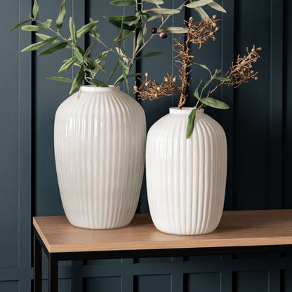 Fjord Medium White Vase