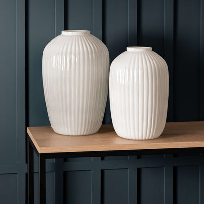 Fjord Medium White Vase