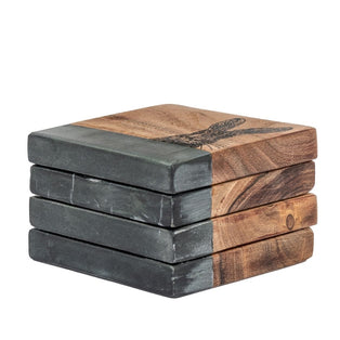 Hare Black Marble Coasters Set of 4