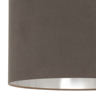 Velvie Grey & Chrome Easy Fit Pendant Shade