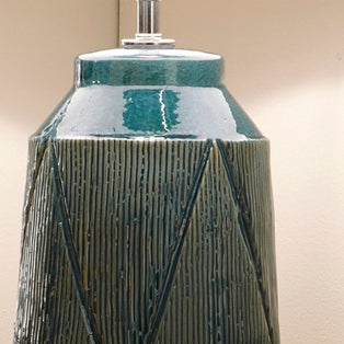 Safi Teal Ceramic Table Lamp