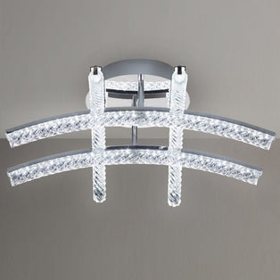 Edgar Crystal LED Semi-Flush Ceiling Light