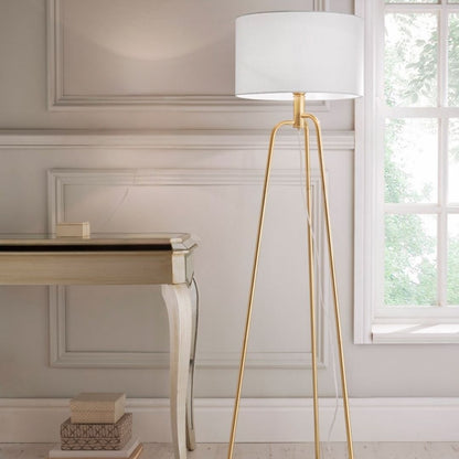 Jerry Gold Tripod Floor Lamp