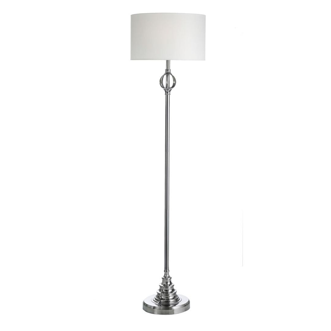 Layla Chrome & Crystal Floor Lamp