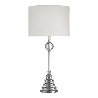 Layla Polished Chrome & Crystal Table Lamp