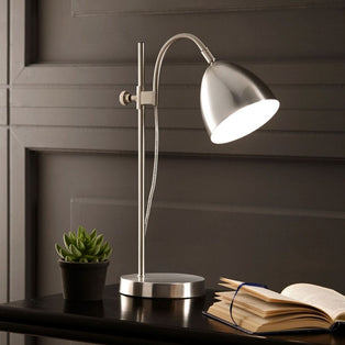 Seb Brushed Chrome Desk Table Lamp