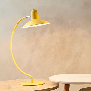 Charlie Yellow Curved Desk Table Lamp