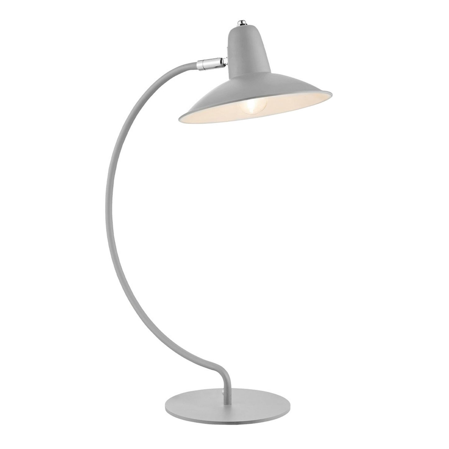 Charlie Curve Grey Desk Table Lamp