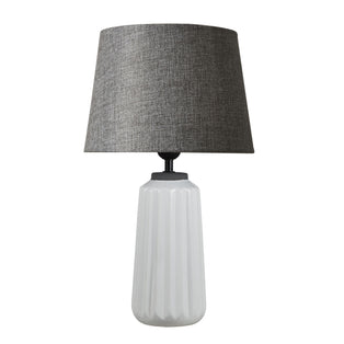 Ella Grey & White Ceramic Table Lamp